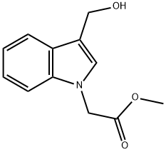 1H-INDOLE-1-ACETIC ACID, 3-(HYDROXYMETHYL)-, METHYL ESTER 结构式