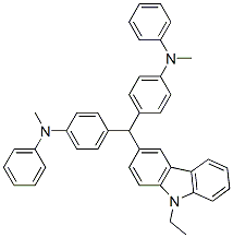 4,4'-[(9-ethyl-9H-carbazol-3-yl)methylene]bis[N-methyl-N-phenylaniline 结构式