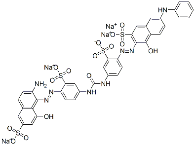 TETRASODIUM 3-[[4-[[[[4-[(2-AMINO-8-HYDROXY-6-SULPHONATO-1-NAPHTHYL)AZO]-3-SULPHONATOPHENYL]AMINO]CA 结构式