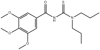 N-(3,4,5-Trimethoxybenzoyl)-N',N'-dipropylthiourea 结构式