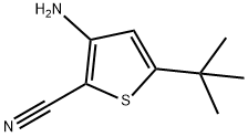 3-氨基-5-叔-丁基噻吩-2-甲腈 结构式