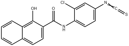 2'-chloro-1-hydroxy-2-naphthanilide-4'-isothiocyanate 结构式
