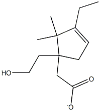 3-Cyclopentene-1-ethanol,3-ethyl-2,2-dimethyl-,acetate(9CI) 结构式