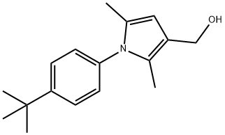 1-[4-(1,1-DIMETHYLETHYL)PHENYL]-2,5-DIMETHYL-1H-PYRROLE-3-METHANOL 结构式