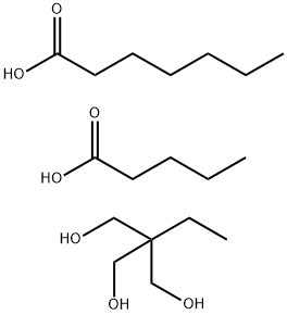 Heptanoic acid, ester with 2-ethyl-2-(hydroxymethyl)-1,3-propanediol pentanoate  结构式