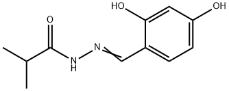 Propanoic acid, 2-methyl-, [(2,4-dihydroxyphenyl)methylene]hydrazide (9CI) 结构式