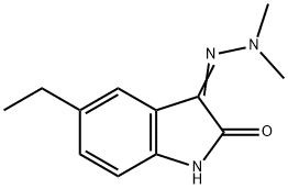 1H-Indole-2,3-dione,5-ethyl-,3-(dimethylhydrazone)(9CI) 结构式