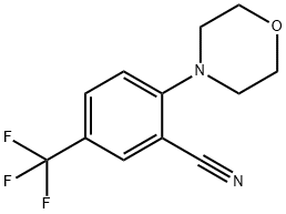 2-吗啉-5-(三氟甲基)苯甲腈 结构式