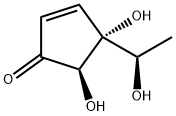 2-Cyclopenten-1-one, 4,5-dihydroxy-4-[(1R)-1-hydroxyethyl]-, (4R,5R)- (9CI) 结构式