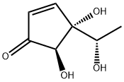 2-Cyclopenten-1-one, 4,5-dihydroxy-4-[(1S)-1-hydroxyethyl]-, (4R,5R)- (9CI) 结构式