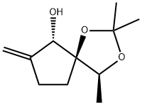 1,3-Dioxaspiro[4.4]nonan-6-ol,2,2,4-trimethyl-7-methylene-,(4S,5S,6S)-(9CI) 结构式