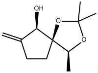 1,3-Dioxaspiro[4.4]nonan-6-ol,2,2,4-trimethyl-7-methylene-,(4S,5S,6R)-(9CI) 结构式