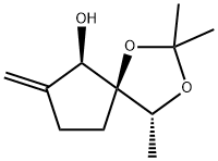 1,3-Dioxaspiro[4.4]nonan-6-ol,2,2,4-trimethyl-7-methylene-,(4R,5S,6R)-(9CI) 结构式