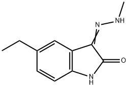 1H-Indole-2,3-dione,5-ethyl-,3-(methylhydrazone)(9CI) 结构式