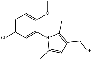 1-(5-CHLORO-2-METHOXYPHENYL)-2,5-DIMETHYL-1H-PYRROLE-3-METHANOL 结构式