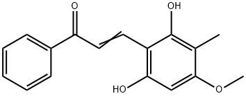 3-(2,6-Dihydroxy-4-methoxy-3-methylphenyl)-1-phenyl-2-propen-1-one 结构式
