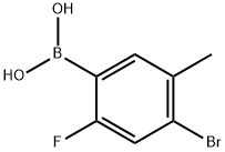 (4-溴-2-氟-5-甲基苯基)硼酸 结构式