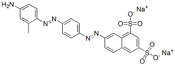 disodium 7-[[4-[(4-amino-o-tolyl)azo]phenyl]azo]naphthalene-1,3-disulphonate 结构式