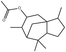 octahydro-3,6,8,8-tetramethyl-1H-3a,7-methanoazulen-5-yl acetate 结构式