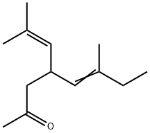 6-甲基-4-(2-甲基-1-丙烯基)-5-辛烯-2-酮 结构式