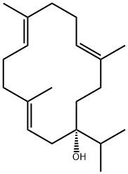 4,8,12-三甲基-1-异丙基-3,7,11-环十四三烯-1-醇 结构式