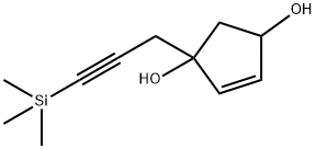 4-Cyclopentene-1,3-diol, 1-[3-(trimethylsilyl)-2-propynyl]- (9CI) 结构式