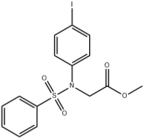 N-(4-碘苯基)-N-(苯磺酰基)甘氨酸甲酯 结构式