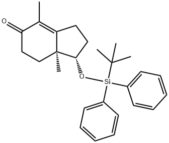 5H-INDEN-5-ONE, 1-[[(1,1-DIMETHYLETHYL)DIPHENYLSILYL]OXY]-1,2,3,6,7,7A-HEXAHYDRO-4,7A-DIMETHYL-, (1S,7AS)- (9CI) 结构式