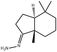 1H-Inden-1-one,octahydro-4,4,7a-trimethyl-,hydrazone,(1E,3aS,7aS)-(9CI) 结构式