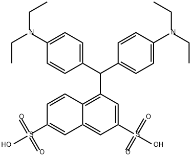 4-[bis[4-(diethylamino)phenyl]methyl]naphthalene-2,7-disulphonic acid 结构式