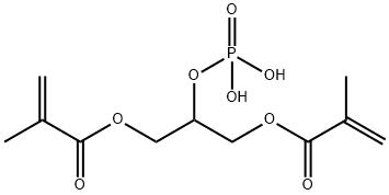 2-(磷酰氧基)丙烷-1,3-二基二甲基丙烯酸酯 结构式