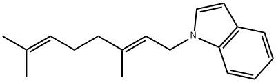 (E)-1-(3,7-dimethylocta-2,6-dienyl)-1H-indole 结构式