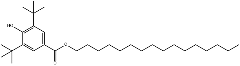 3,5-二叔丁基-4-羟基苯甲酸正十六酯 结构式
