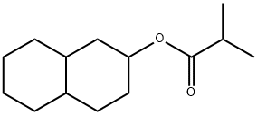 2-甲基丙酸十氢-2-萘烯基酯 结构式