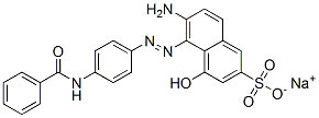 sodium 6-amino-5-[[4-(benzoylamino)phenyl]azo]-4-hydroxynaphthalene-2-sulphonate 结构式