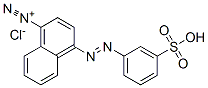 4-[(3-sulphophenyl)azo]naphthalene-1-diazonium chloride 结构式