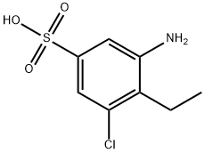 3-amino-5-chloro-4-ethylbenzenesulphonic acid 结构式