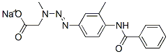 [3-[4-(Benzoylamino)-3-methylphenyl]-1-methyl-2-triazenyl]acetic acid sodium salt 结构式
