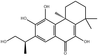 (4aR)-2,3,4,4a-Tetrahydro-5,6,10-trihydroxy-7-[(R)-2-hydroxy-1-methylethyl]-1,1,4a-trimethylphenanthren-9(1H)-one 结构式