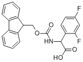 (2,4-DIFLUORO-PHENYL)-[(9H-FLUOREN-9-YLMETHOXYCARBONYLAMINO)]-ACETIC ACID 结构式