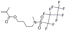 2-甲基-2-丙烯酸-4-[甲基(九氟丁基)磺酰基氨基]丁酯 结构式