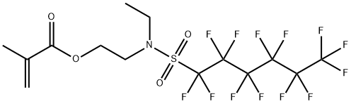 2-[ethyl[(tridecafluorohexyl)sulphonyl]amino]ethyl methacrylate 结构式