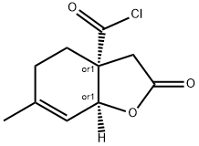 3a(4H)-Benzofurancarbonyl chloride, 2,3,5,7a-tetrahydro-6-methyl-2-oxo-, cis- (9CI) 结构式