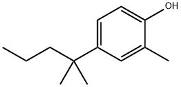 4-(1,1-二甲基丁基)-2-甲基苯酚 结构式