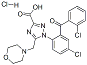 1-[4-chloro-2-(2-chlorobenzoyl)phenyl]-5-(morpholinomethyl)-1H-1,2,4-triazole-3-carboxylic acid monohydrochloride 结构式