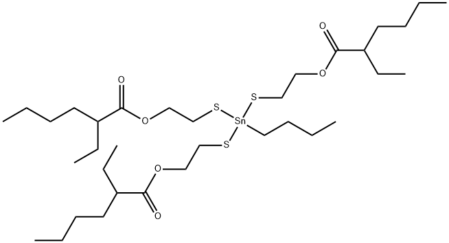 butyltris[[2-[(2-ethyl-1-oxohexyl)oxy]ethyl]thio]stannane 结构式
