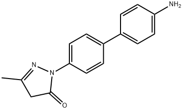 1-(4-(4-aminophenyl)benzenyl)-3-methyl-5-pyrazolone 结构式