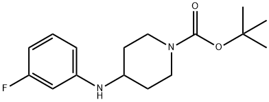 4-((3-氟苯基)氨基)哌啶-1-羧酸叔丁酯 结构式