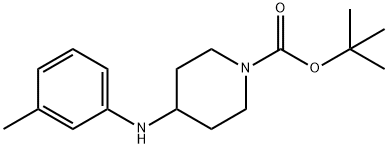 4-[(3-甲基苯基)氨基]哌啶-1-羧酸叔丁酯 结构式