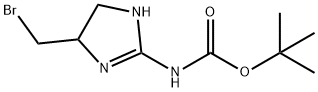 Carbamic  acid,  [4-(bromomethyl)-4,5-dihydro-1H-imidazol-2-yl]-,  1,1-dimethylethyl  ester  (9CI) 结构式